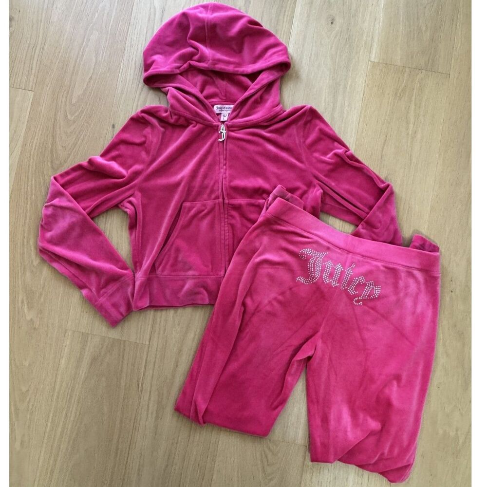 Juicy Couture Hot Pink Velour Tracksuit Set